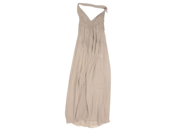 Stella Mc Cartney ***Stella McCartney Seiden-Maxikleid Beige