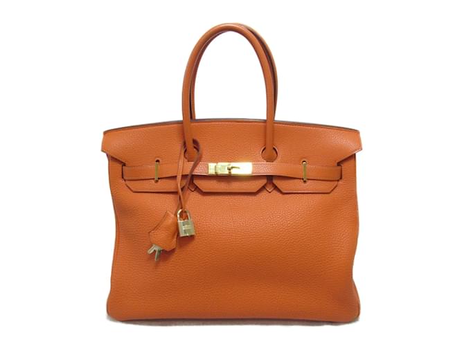 Hermes Birkin Bag 35 Togo Orange Handbag