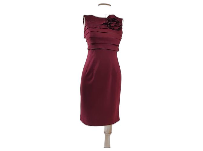 Autre Marque Kleid Adrianna Papell Burgunderrot Bordeaux