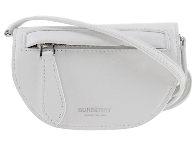 Burberry Olympia Cuir Blanc  ref.951254
