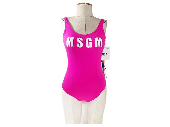 Maiô rosa Msgm com logo frontal