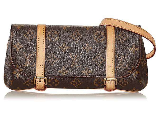 Louis Vuitton Pochette Marelle Canvas Clutch Bag (pre-owned) in Brown