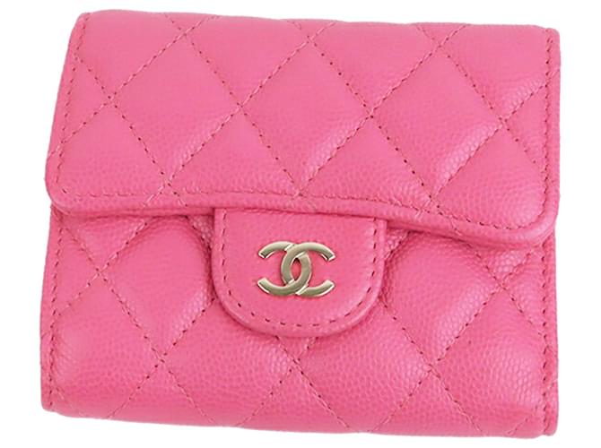 Chanel Pink CC Caviar Leather Wallet ref.951643 - Joli Closet