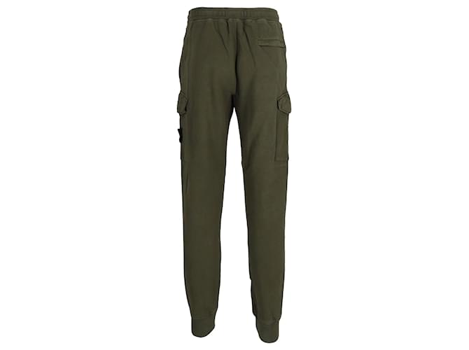 Pantalon de survêtement Stone Island en coton vert olive  ref.951704