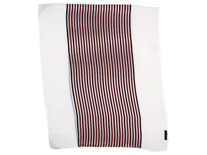 Gucci Stripe Shawl in White Silk Cotton  ref.951721