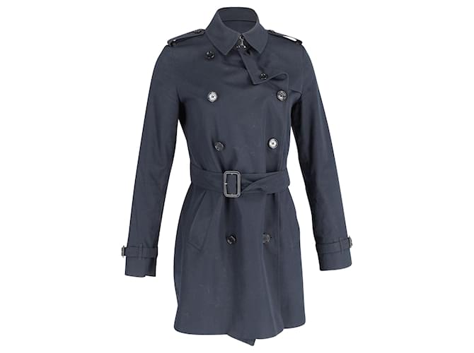 Burberry Kensington Trench mi-héritage en coton bleu marine  ref.951733