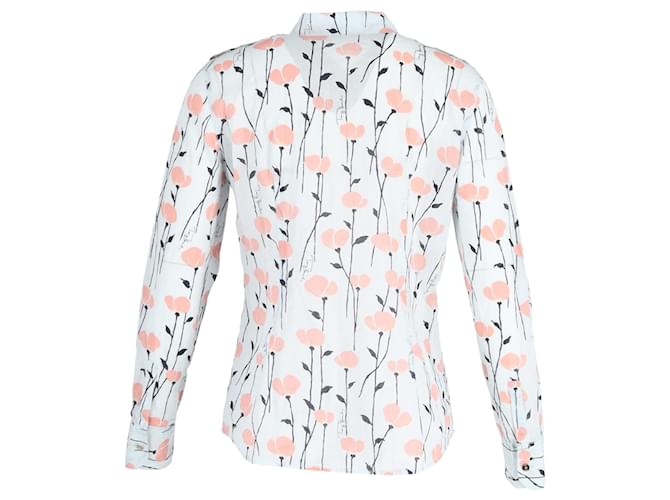 Camisa de botões Tory Burch com estampa floral em algodão azul claro  ref.951756