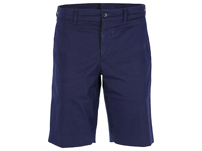 Pantalones cortos de vestir Prada en algodón azul  ref.951761