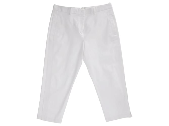 Jil Sander Straight Leg Pants in White Cotton  ref.951770