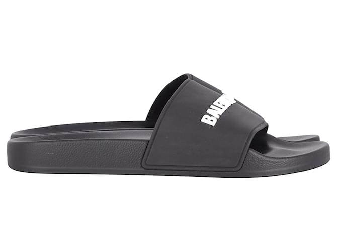 Balenciaga Pool Side Slip On Sandals in Black Rubber  ref.951804