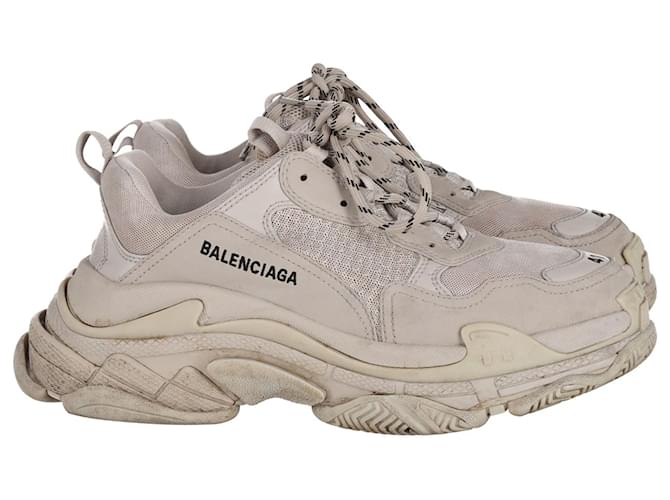 Sneakers Balenciaga Triple S in poliestere beige  ref.951810