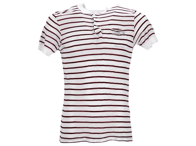 Dior Forget Me Not Striped Polo Shirt in White and Black Viscose Cellulose fibre  ref.951846