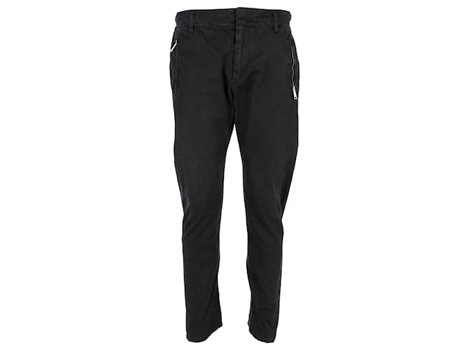 Dsquared2 Calça jeans com bolso com zíper em algodão preto  ref.951956