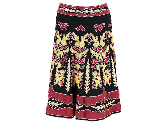 Jupe mi-longue à motifs ethniques Missoni en coton multicolore  ref.951978