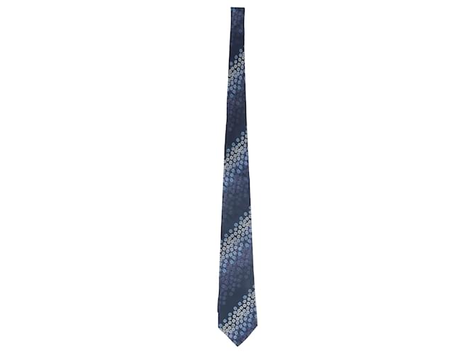 Kenzo Floral Print Tie in Blue Cotton  ref.951982