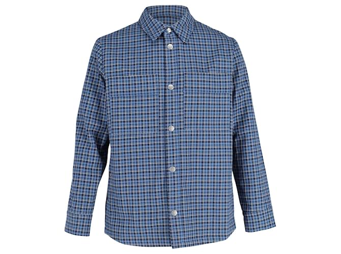 Apc A.P.C. Checked Overshirt in Blue Cotton   ref.951989