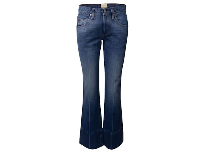 Jeans Gucci Flared em jeans de algodão azul  ref.952010