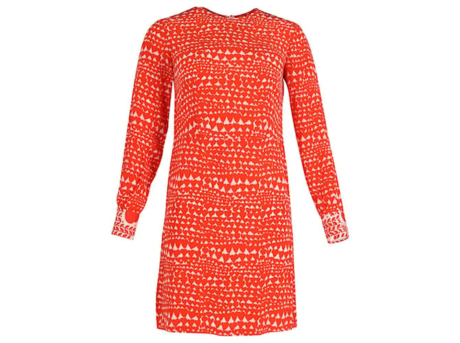 Stella Mc Cartney Stella McCartney Gabel Heart Print Dress in Red Silk  ref.952048