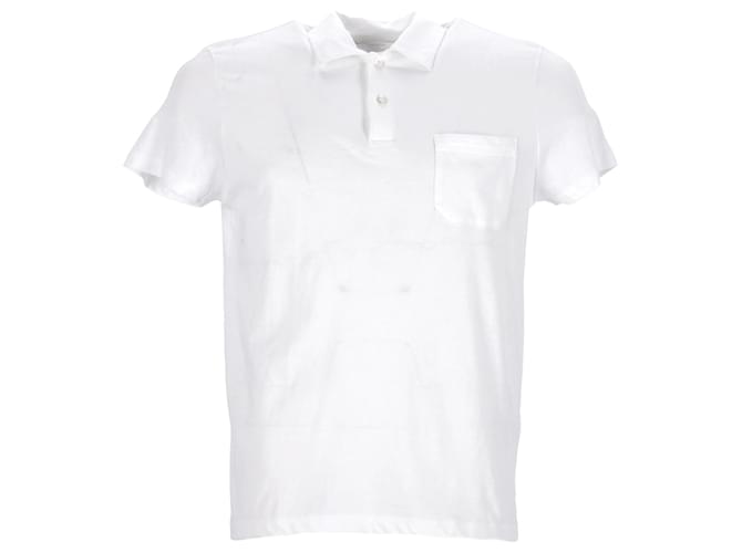 Prada-Poloshirt aus weißer Baumwolle  ref.952053