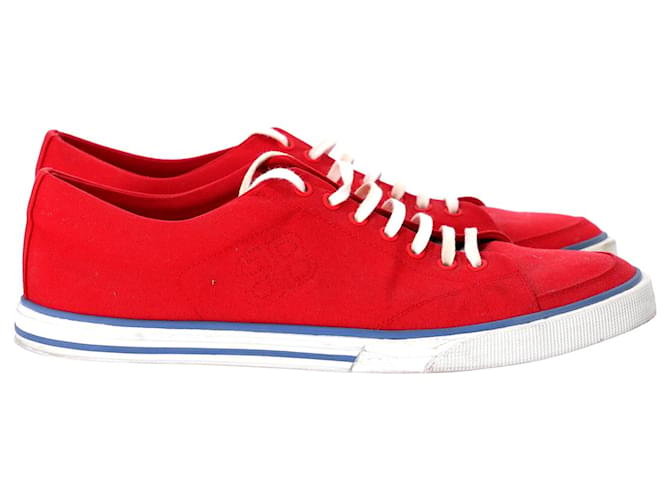 Balenciaga Match Low-Top Trainers in Red Canvas Cloth  ref.952065