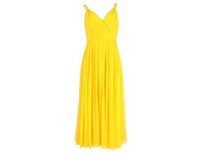 Abito midi Jason Wu in seta gialla Giallo