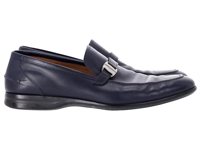 Salvatore Ferragamo Tangeri Loafers in Navy Blue Leather  ref.952158