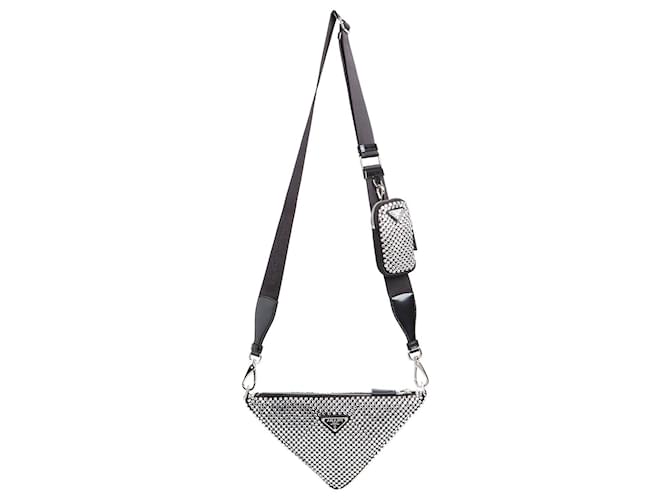 Prada Triangle Crystal-embellished Mini Bag