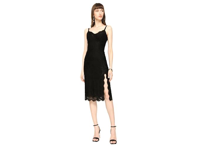 Schwarzes Spitzen-Slip-Kleid von Dolce & Gabbana  ref.952217