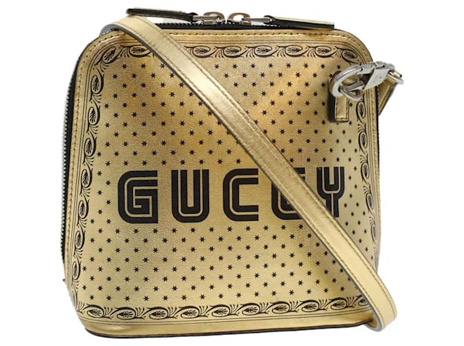 GUCCI Shoulder Bag Leather Gold 511189 auth 43933 Golden  ref.952252