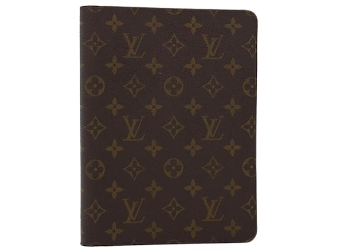 LOUIS VUITTON Monogram Agenda Bureau Day Planner Cover R20100 LV Auth 43341 Cloth  ref.952261