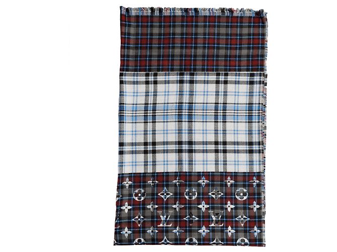 Sciarpa a quadri con monogramma Louis Vuitton Multicolore