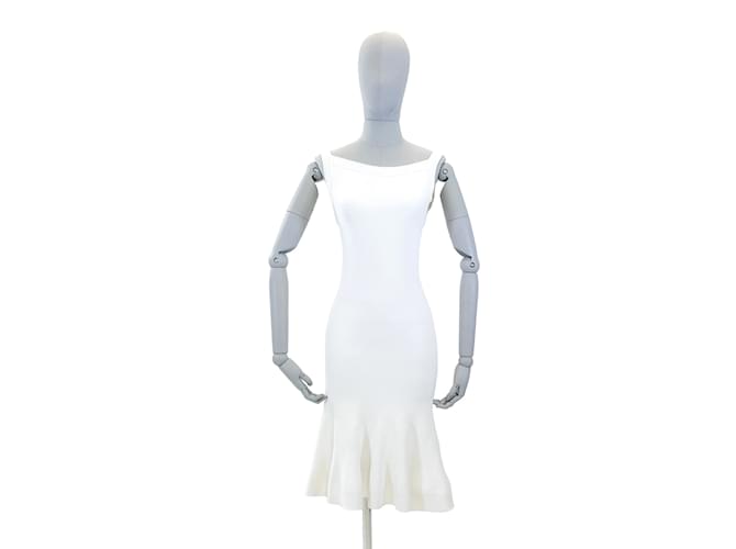 Alaïa ALAIA Dresses International XS Synthetik Weiß Synthetisch  ref.952346