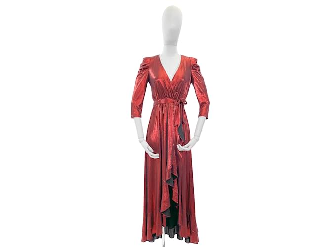 Autre Marque RETROFETE Robes International XS Polyester Rouge  ref.952354