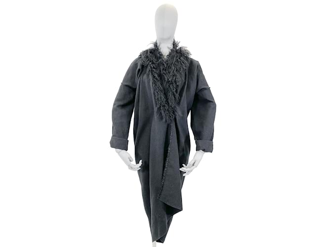 LANVIN  Coats FR 36 Linen Black  ref.952398