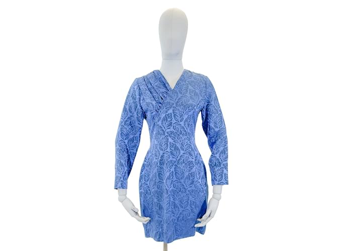 LANVIN  Dresses FR 36 SYNTHETIC Blue  ref.952399