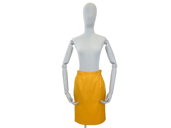 YVES SAINT LAURENT  Skirts International S Cotton - elasthane Yellow  ref.952411