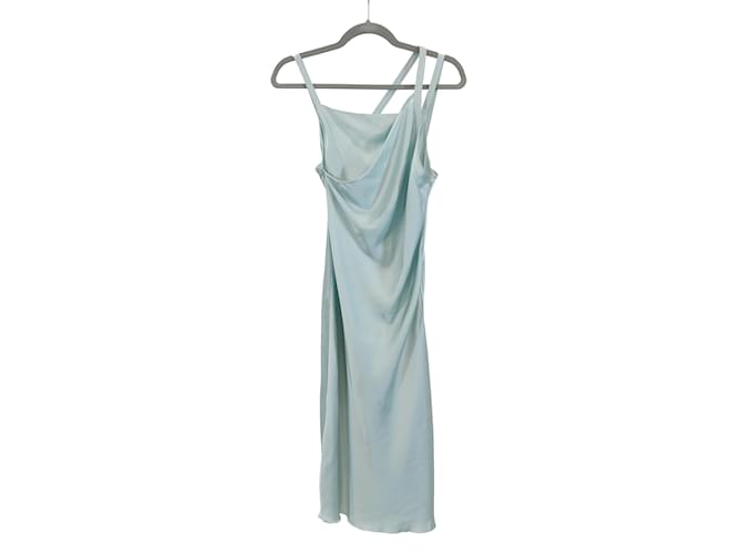 HELMUT LANG  Dresses US 0 Viscose Blue  ref.952488