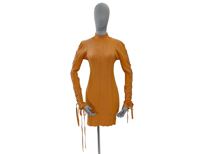 HERVE LEGER  Dresses International L Polyester Orange  ref.952489