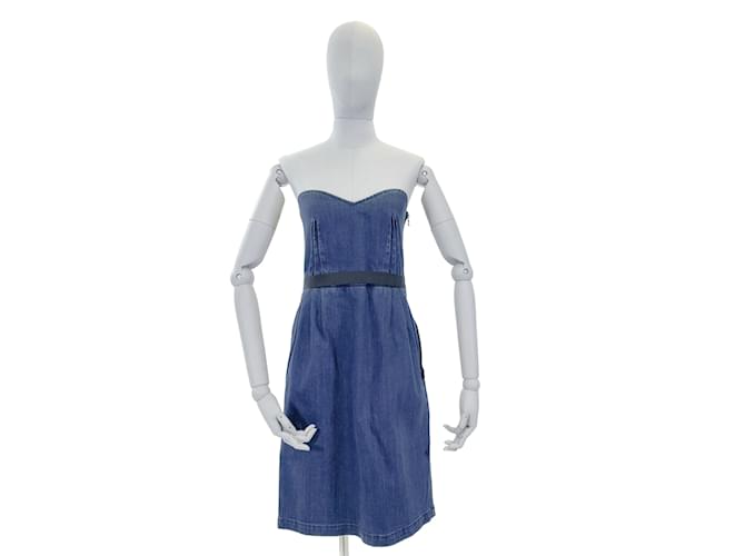 LANVIN  Dresses FR 36 Denim - Jeans Blue  ref.952527