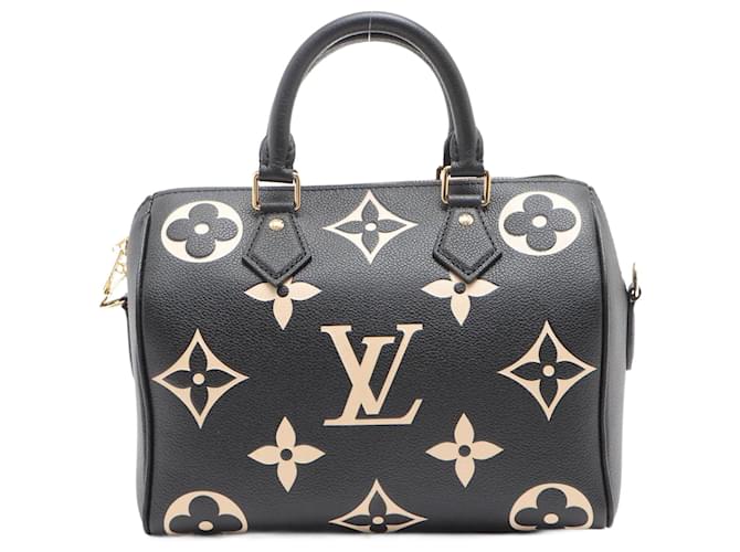 Handbags Louis Vuitton Speedy 25 Bandouliere Bag Bicolor Monogram Empreinte Giant