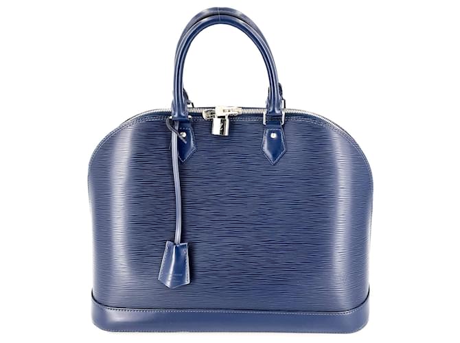 Louis Vuitton Alma MM Epi Leather Blue Indigo Bag Navy blue ref.952657 -  Joli Closet