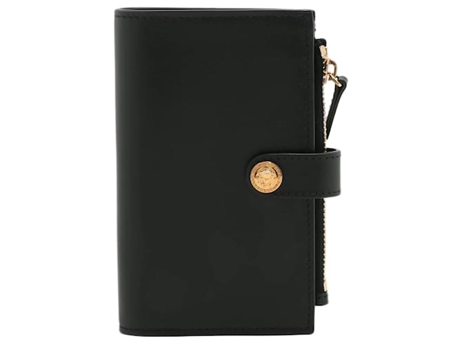 Versace Black leather wallet  ref.952675