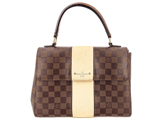 Louis Vuitton Bond Street MM in Damier Ebene with Pink Leather