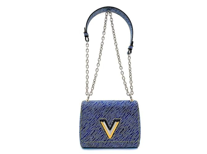 Louis Vuitton Blue EPI Leather Limited Edition Twist Shoulder Bag
