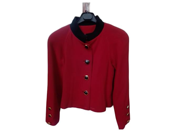 Christian Lacroix Jacken Rot Wolle  ref.952766
