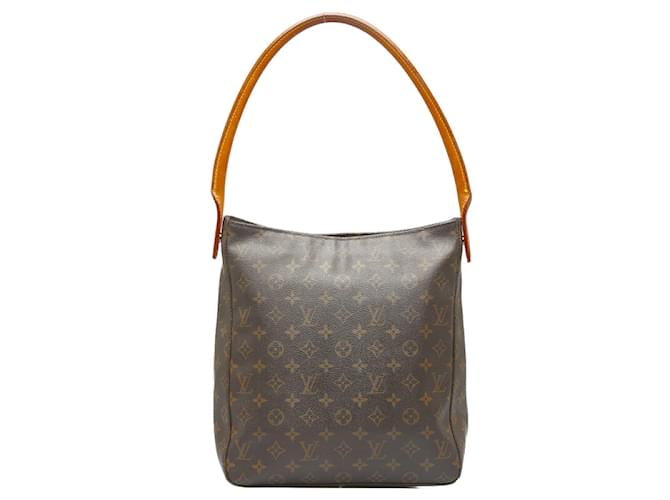 Bolsa de ombro Louis Vuitton Monogram Looping GM M51145 em muito bom estado Marrom Plástico  ref.952880