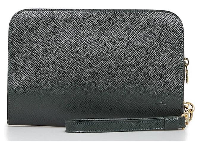 Louis Vuitton Taiga Selenga M30782 Men's Clutch Bag Ardoise