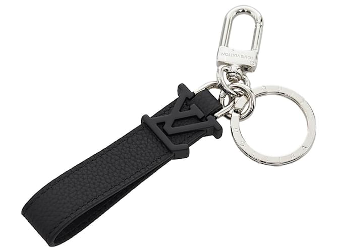 Louis Vuitton Black LV Aerogram Key Holder and Bag Charm Silvery Leather  Metal Pony-style calfskin ref.953385 - Joli Closet