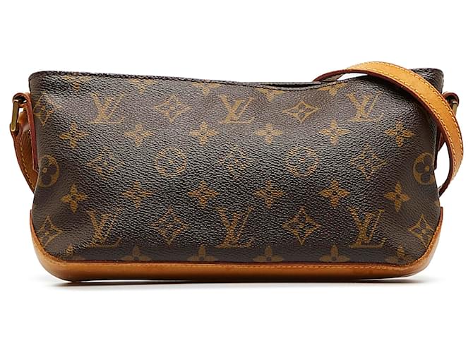 Louis Vuitton Brown Monogram Trotteur Leather Cloth ref.953394