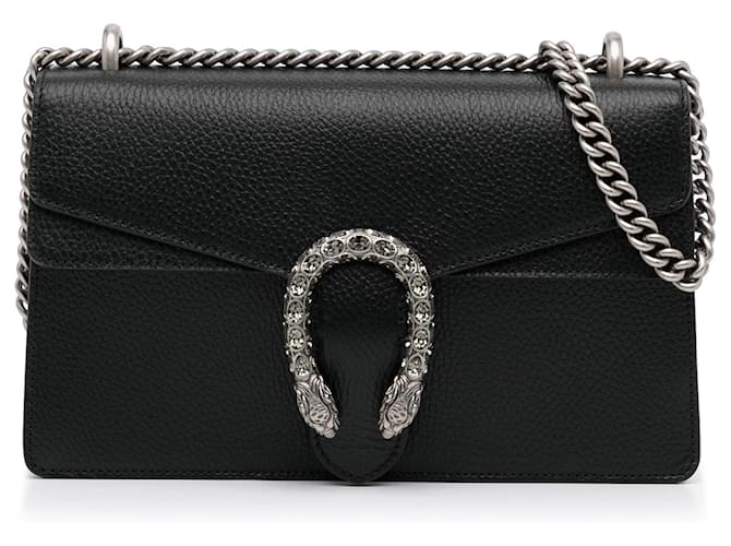 Gucci Black Small Dionysus Shoulder Bag Leather Pony-style